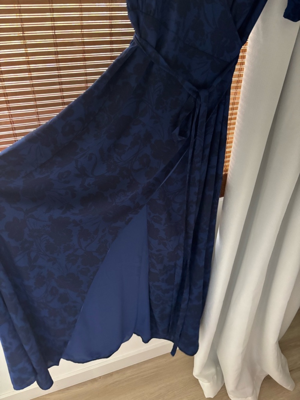 Park & Fifth Navy Wrap Maxi Dress Sherwood - Picture 5 of 5